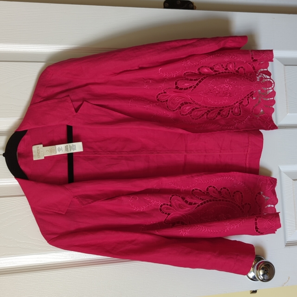 Chico's lacy button blouse